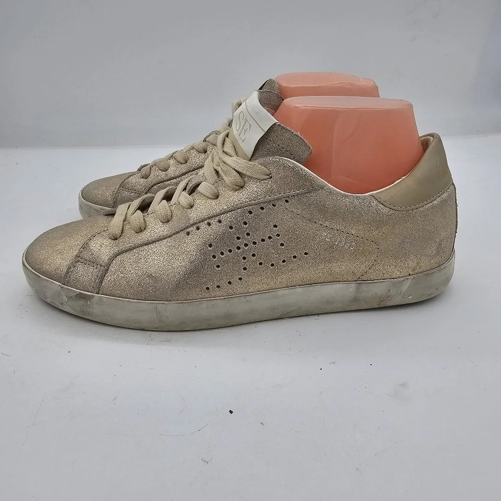 Sam Edelman Aubrie Sneakers Gold Metallic Women’s Size 7.5 – Pre-Owned
